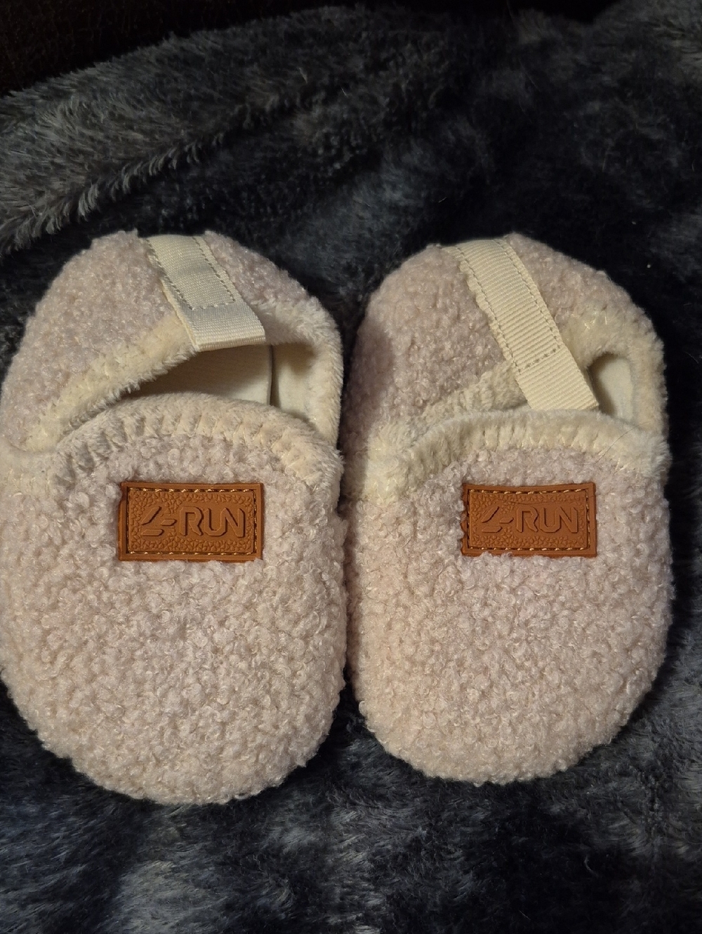 Cream Sherpa Baby Walker Booties